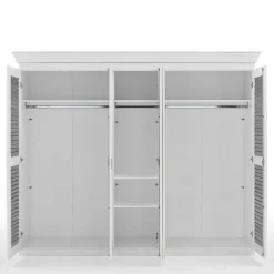 Massivholzmöbel|Drehtürenschränke*Pharao24 Kleiderschrank teilmassiv Tanydos