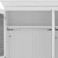 Massivholzmöbel|Drehtürenschränke*Pharao24 Kleiderschrank teilmassiv Tanydos