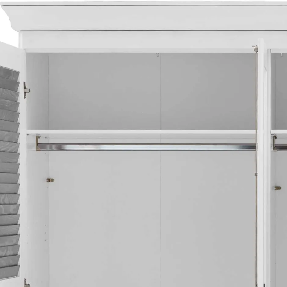 Massivholzmöbel|Drehtürenschränke*Pharao24 Kleiderschrank teilmassiv Tanydos