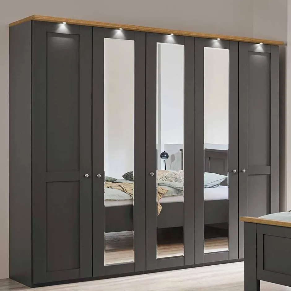 Pharao24 Kleiderschrank 5-türig Bien> Drehtürenschränke|Kleiderschränke