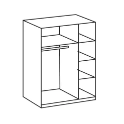 Jugendkleiderschrank|Drehtürenschränke*Pharao24 Kleiderschrank Tyago