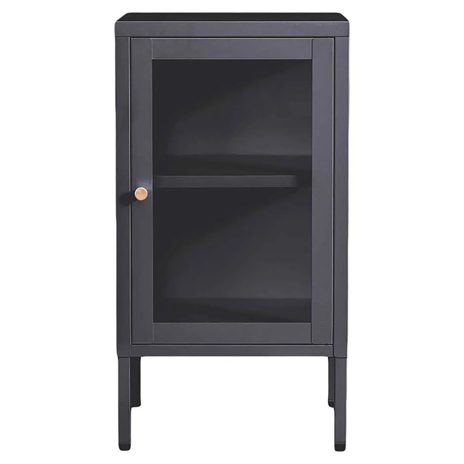 Pharao24 Kleine Metall Vitrine Olavia> Stauraumvitrinen