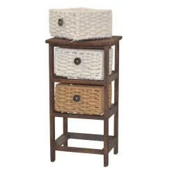 Pharao24 Kleines Regal mit Körben Wambada> Massivholzregale|Standregale