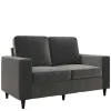2 Sitzer Sofa*Pharao24 Kleines Sofa in Grau Rienas
