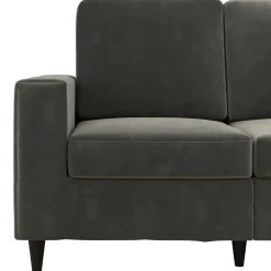 2 Sitzer Sofa*Pharao24 Kleines Sofa in Grau Rienas