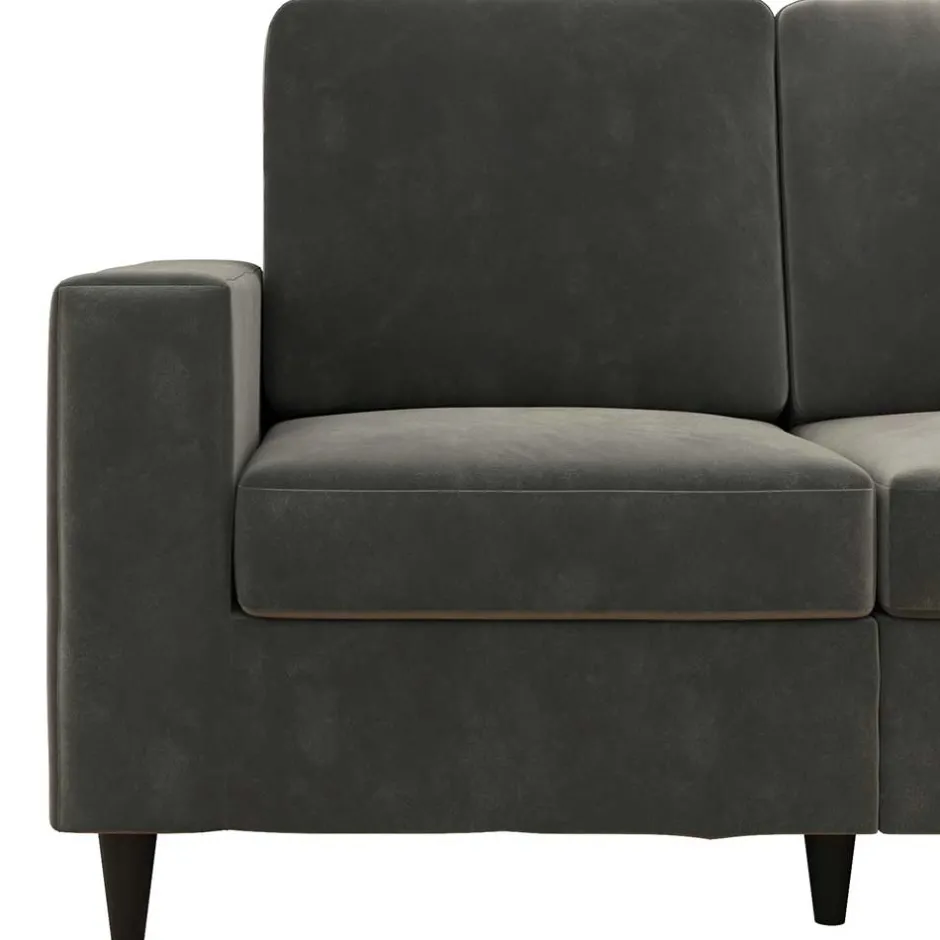 2 Sitzer Sofa*Pharao24 Kleines Sofa in Grau Rienas