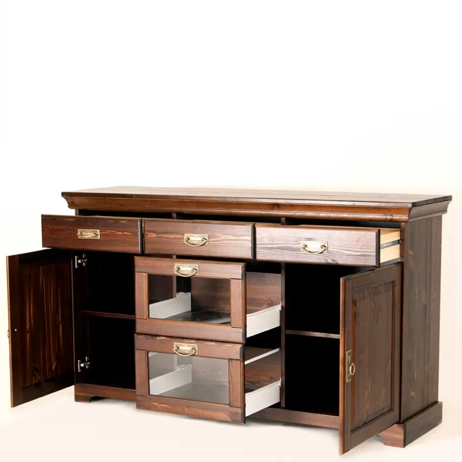 Esszimmerkommoden|Massivholz Kommoden*Pharao24 Kolonialstil Sideboard Valhion