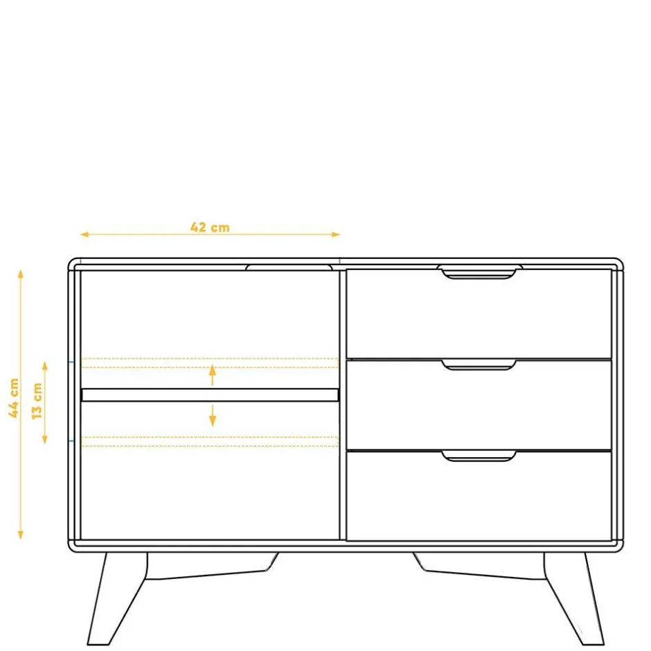 Küchenkommode|Wohnzimmerkommoden*Pharao24 Kombikommode Triancova