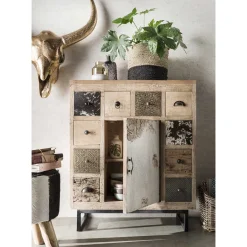 Küchenkommode|Massivholz Kommoden*Pharao24 Kommode Echtholz Sectian