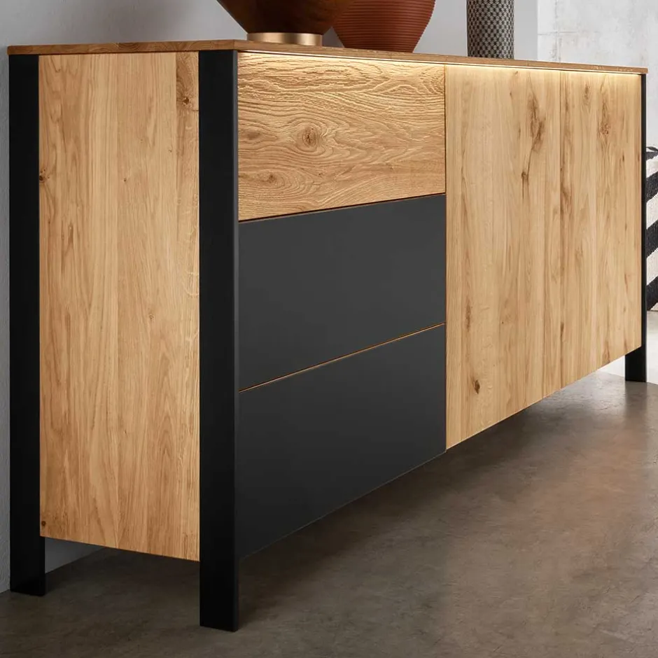 Pharao24 Kommode Echtholz Wildeiche Despinia> Massivholzmöbel|Küchenkommode