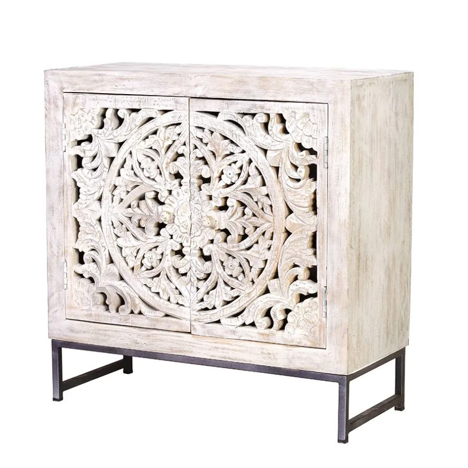 Pharao24 Kommode Holz Annatto> Küchenkommode|Wohnzimmerkommoden