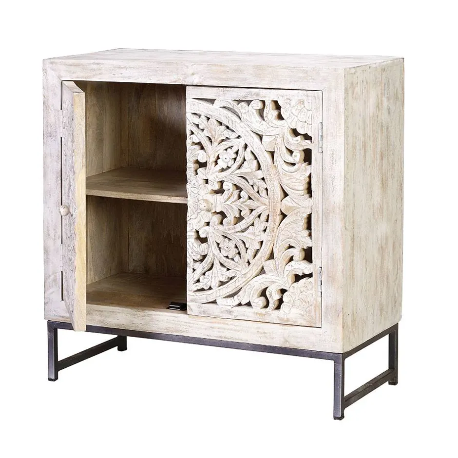 Pharao24 Kommode Holz Annatto> Küchenkommode|Wohnzimmerkommoden