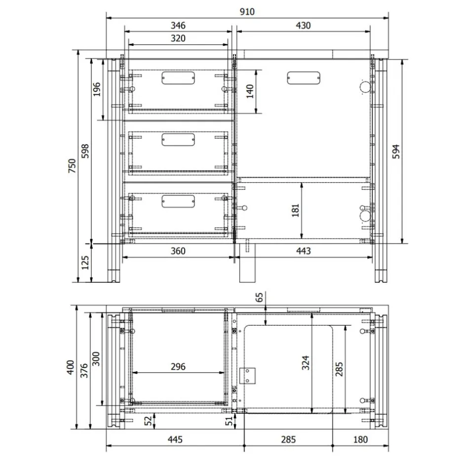 Badmöbel Sets*Pharao24 Kompaktes Badmöbelset Verjan