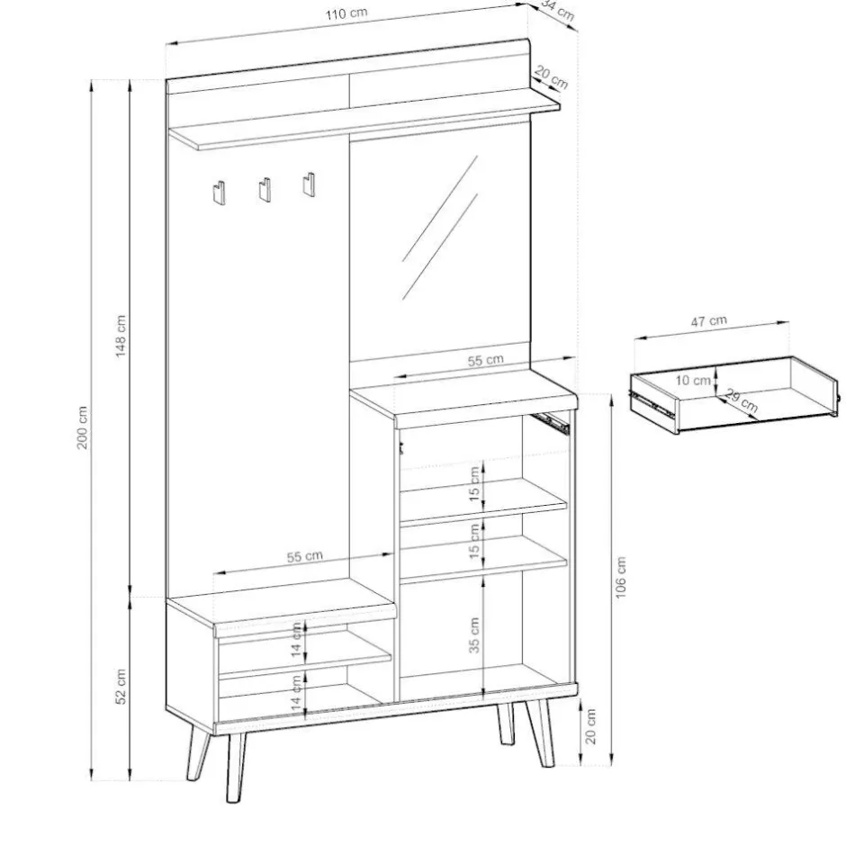 Garderobensets|Kompaktgarderoben*Pharao24 Kompaktgarderobe Lora