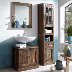 Badmöbel Sets*Pharao24 Komplettset Woodstock