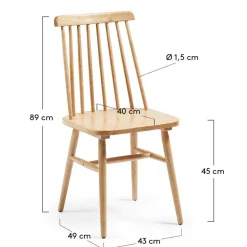 Massivholz Stühle*Pharao24 Kuechenstuhl Iwalian