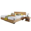 Doppelbetten|Massivholzbetten*Pharao24 Kufen Holzbett mit Nachttischen Driven