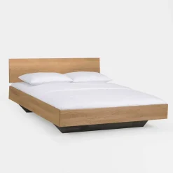 Doppelbetten|Massivholzbetten*Pharao24 Kufen Holzbett mit Nachttischen Driven