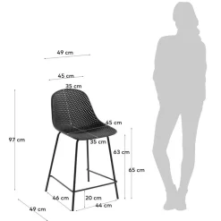 Küchenhocker|Barhocker*Pharao24 Kunststoff Barstühle Endjos