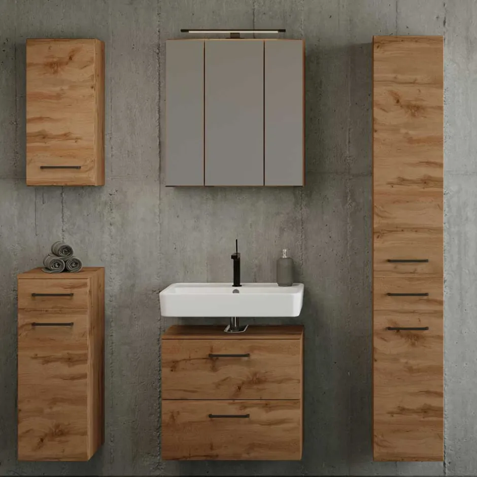 Bad Hochschränke|Badezimmerschränke*Pharao24 Landhaus Badhochschrank Longos