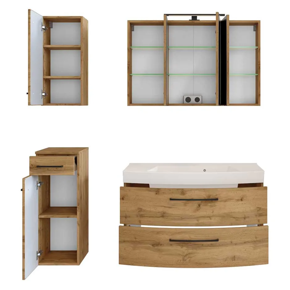 Pharao24 Landhaus Badmöbel Set Longos> Badmöbel Sets