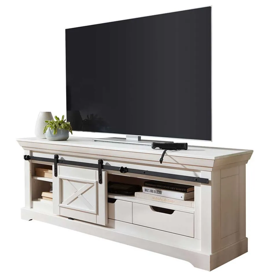 Massivholz Tv Möbel|Fernsehtische*Pharao24 Landhaus Fernsehboard Lamodina