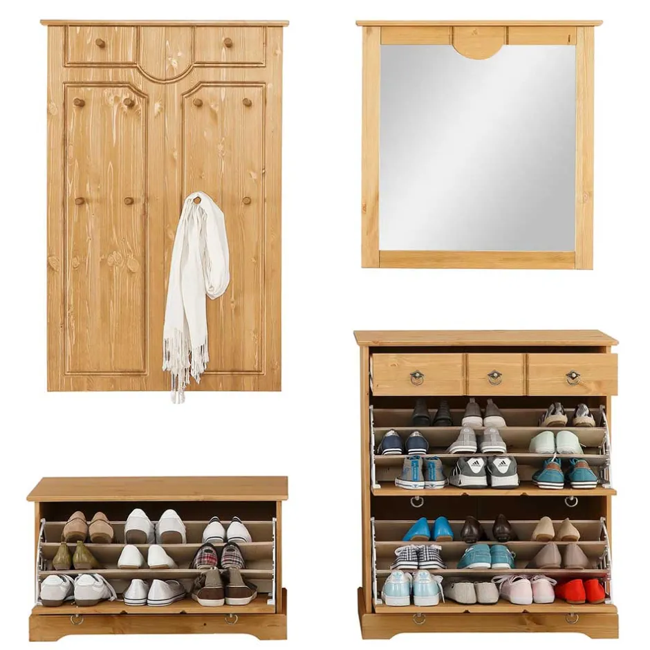Garderobensets*Pharao24 Landhaus Flur Möbel Alinica