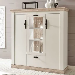 Pharao24 Landhaus Highboard Flurencina> Esszimmerkommoden|Highboards