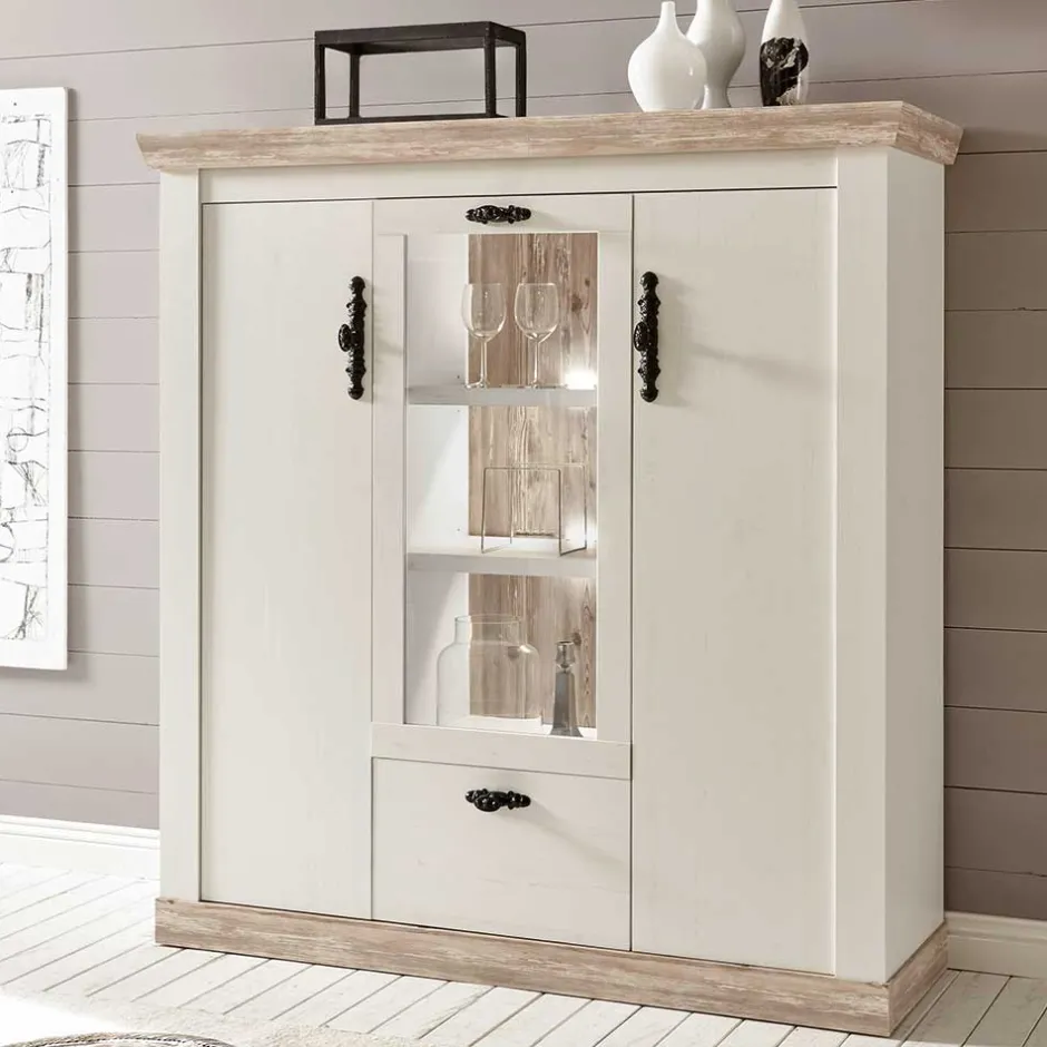 Pharao24 Landhaus Highboard Flurencina> Esszimmerkommoden|Highboards