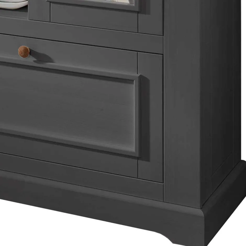 Pharao24 Landhaus Highboard Ligolas> Wohnzimmerkommoden|Wohnzimmerschrank