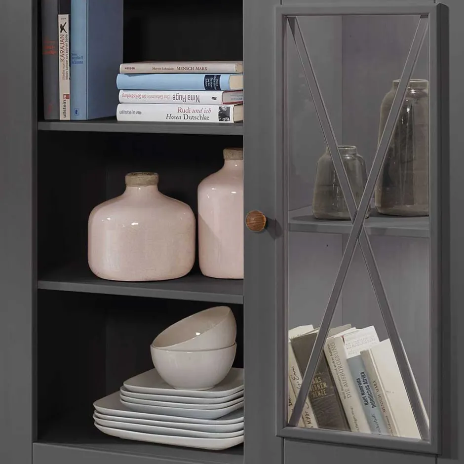 Pharao24 Landhaus Highboard Ligolas> Wohnzimmerkommoden|Wohnzimmerschrank