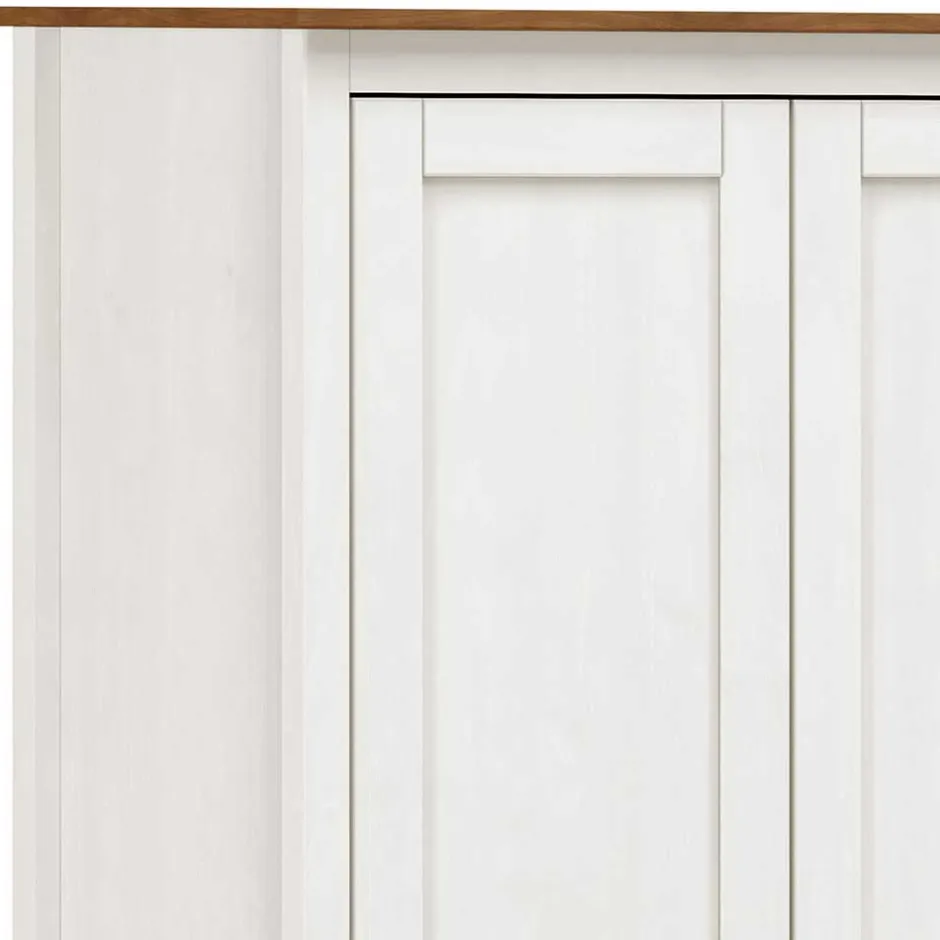 Pharao24 Landhaus Kleiderschrank Janana> Massivholzmöbel|Drehtürenschränke