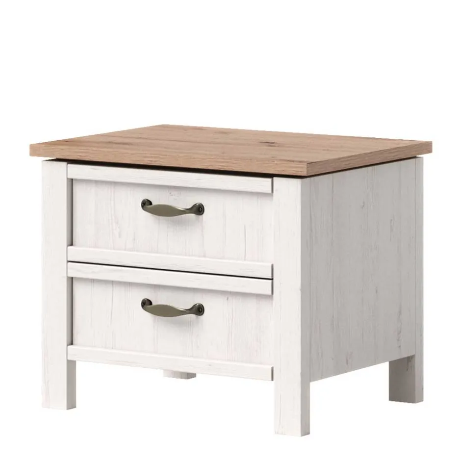 Nachtkommoden|Nachttisch*Pharao24 Landhaus Nachtschrank Drienna