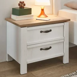 Nachtkommoden|Nachttisch*Pharao24 Landhaus Nachtschrank Drienna