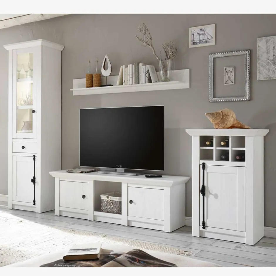 Pharao24 Landhaus Schrankwand Pantina> Wohnwand 300 Cm