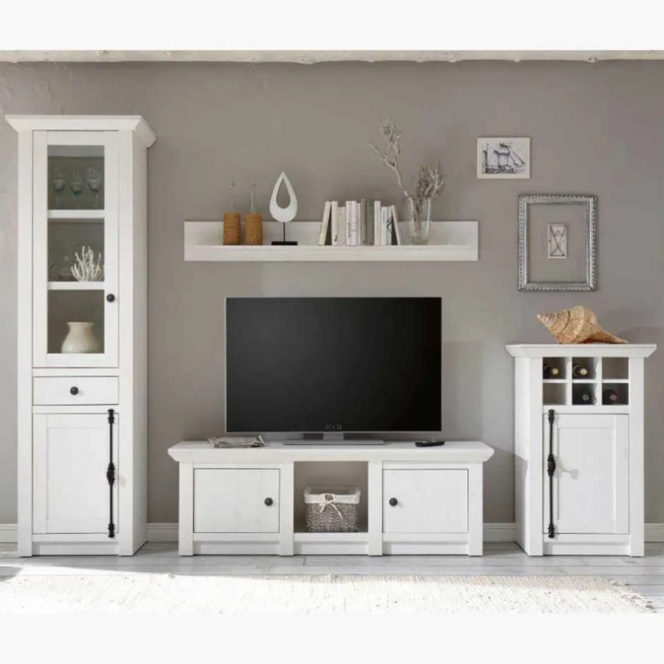 Pharao24 Landhaus Schrankwand Pantina> Wohnwand 300 Cm