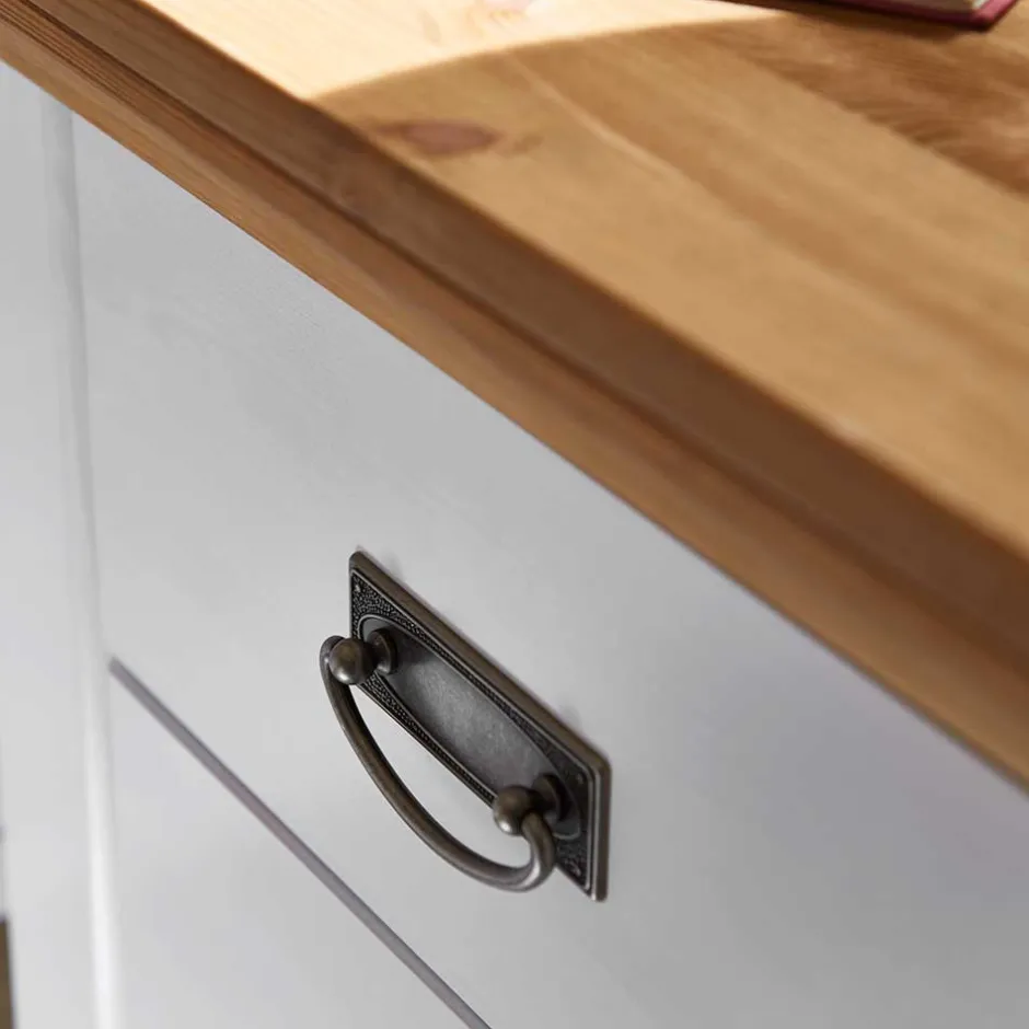 Küchenkommode|Massivholz Kommoden*Pharao24 Landhaus Schubladenkommode Constanta