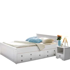 Pharao24 Landhaus Stil Holzbett Sadanos> Massivholzmöbel|Funktionsbetten