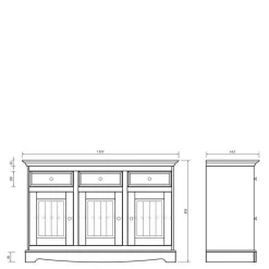Wohnzimmerkommoden|Wohnzimmerschrank*Pharao24 Landhaus Stil Sideboard Renero