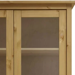 Wohnzimmerschrank|Massivholz Schränke*Pharao24 Landhaus Vitrine Adioss