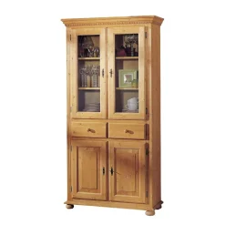 Massivholzmöbel|Vitrinenschrank*Pharao24 Landhaus Vitrine Mesconio