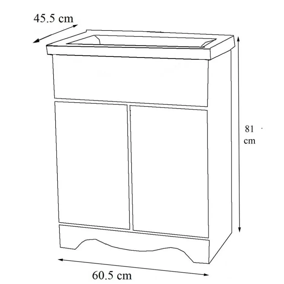 Pharao24 Landhaus Waschplatz Set Exmadura> Badmöbel Sets