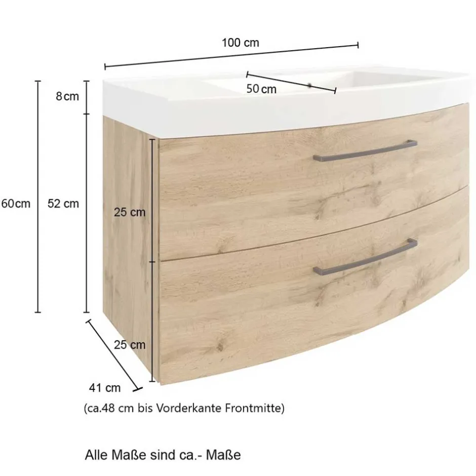 Waschbeckenunterschränke|Bad Unterschränke*Pharao24 Landhaus Waschtisch Longos