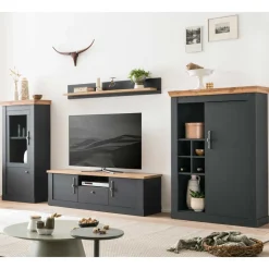 Pharao24 Landhaus Wohnwand Saridio> Wohnwand 350 Cm