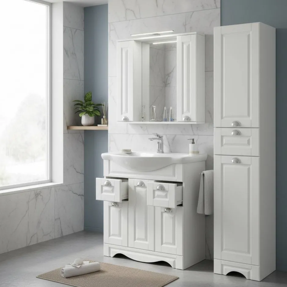 Badmöbel Sets*Pharao24 Landhausstil Badezimmermöbel Set Exmadura