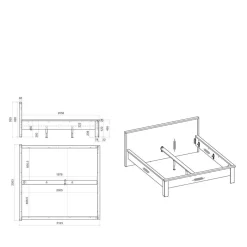 Komfortbetten*Pharao24 Landhausstil Doppelbett Dionada
