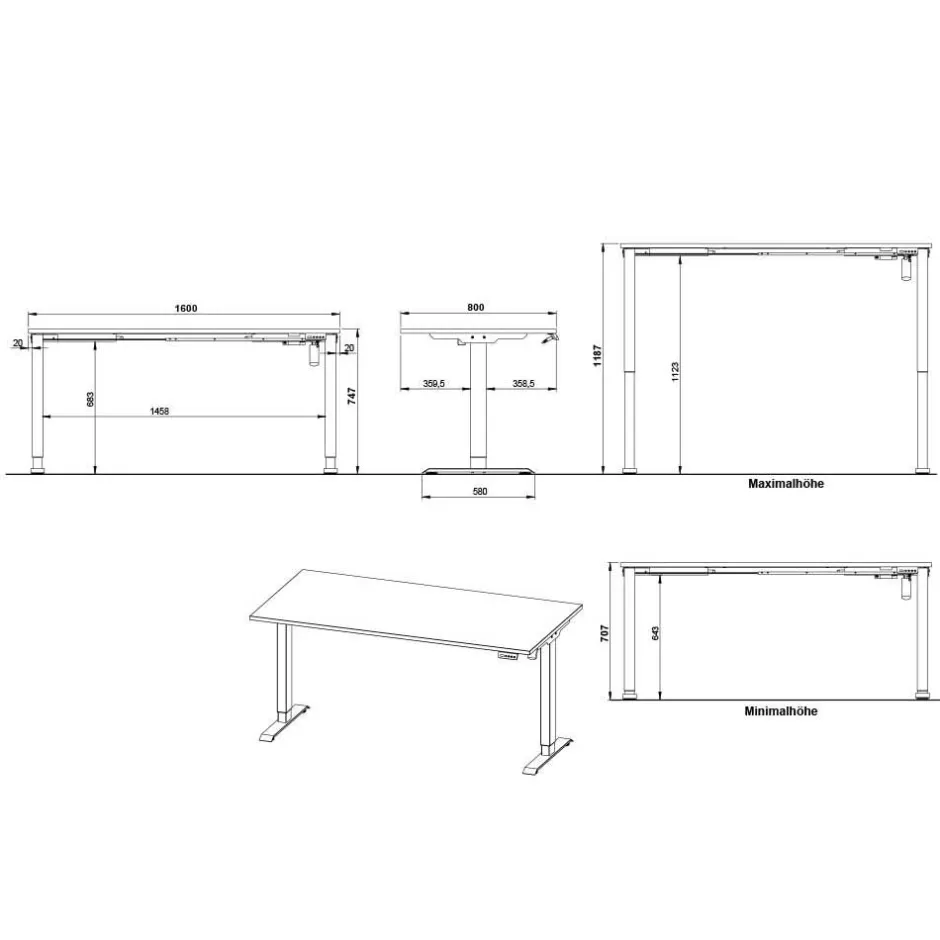 Pharao24 Laptopschreibtisch Vericia> Schreibtische