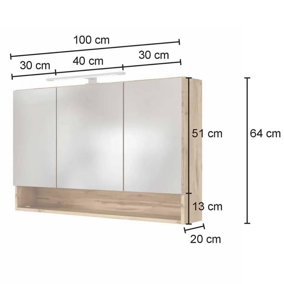 Pharao24 LED Spiegelschrank Dolveran> Spiegelschränke|Badezimmerschränke