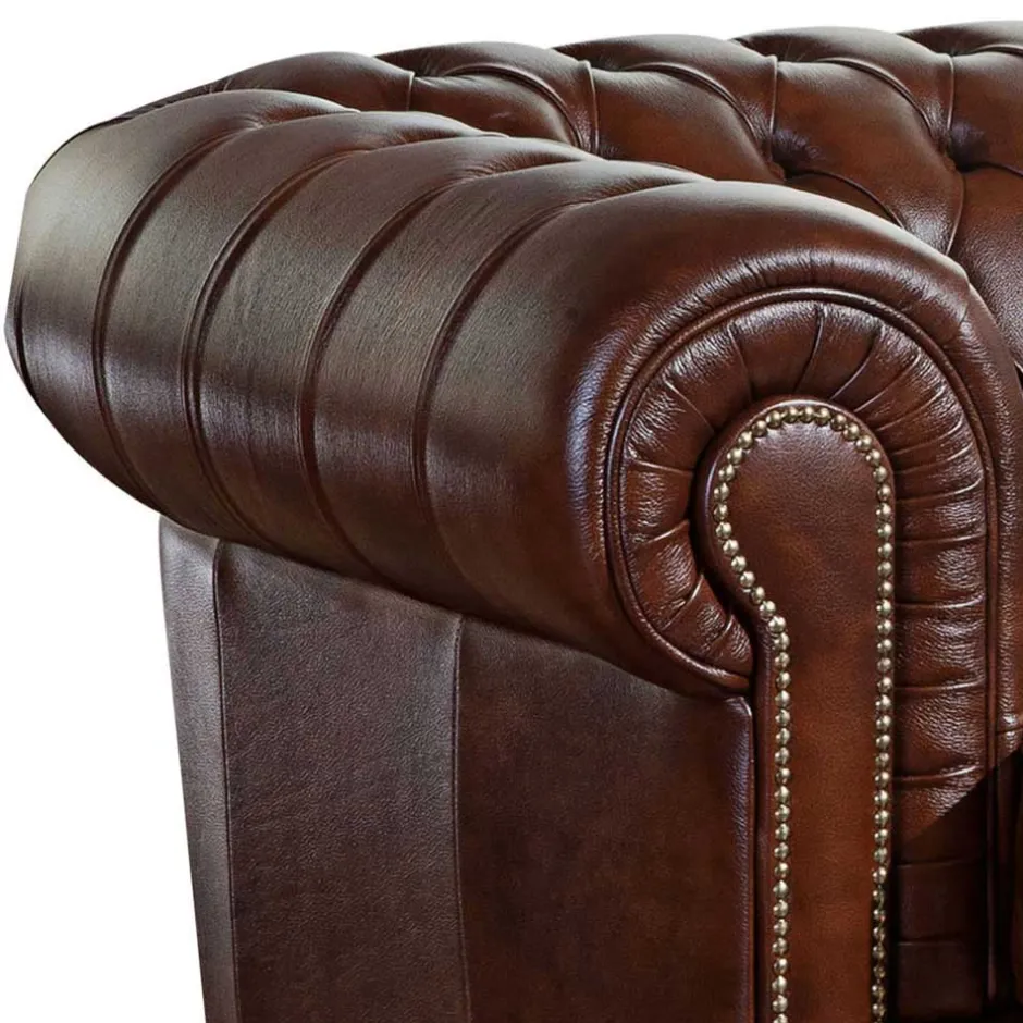 3 Sitzer Sofa*Pharao24 Leder Sofa Wengton