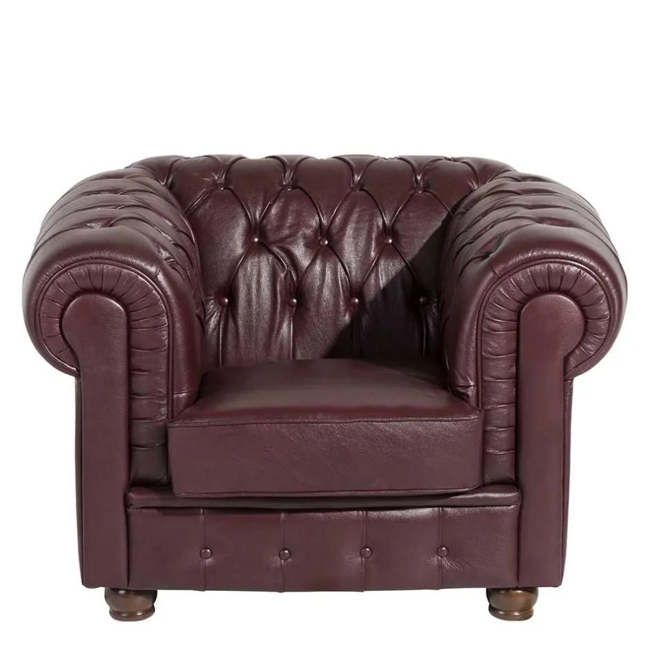 Pharao24 Ledersessel Zaisan> Wohnzimmer Sessel